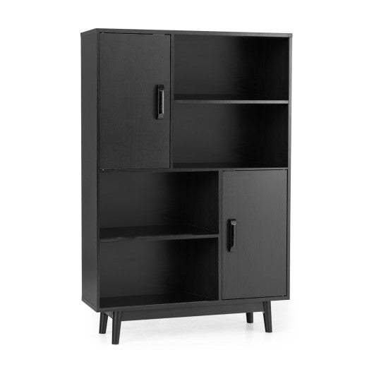 Sideboard Storage Cabinet with Door Shelf-Black