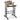 Mobile Standing up Desk Adjustable Computer Desk Tilting Workstation-Walnut