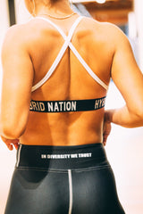 HYBRID NATION WOMEN FREE COMFORT SPORTS BRA (WHITE) by Hybrid Nation