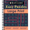 Brain Games - Easy Puzzles - Large Print: 4-Square Sudoku, Quick Crosswords, Easy Word Searches, Fill in the Blank, Guess the Word, Simple Scrambles,