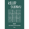 Killer Sudoku Easy 200 Puzzle With Solution Vol 1: Beginner Puzzle Book, simple,9x9, 2 puzzles per page