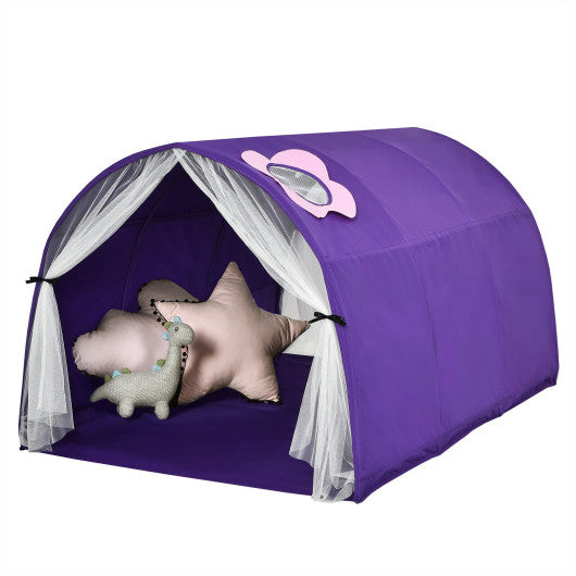 Kids Galaxy Starry Sky Dream Portable Play Tent with Double Net Curtain-Purple