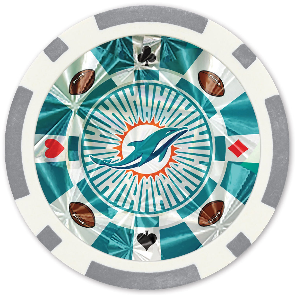 Miami Dolphins 20 Piece Poker Chips by MasterPieces Puzzle Company INC