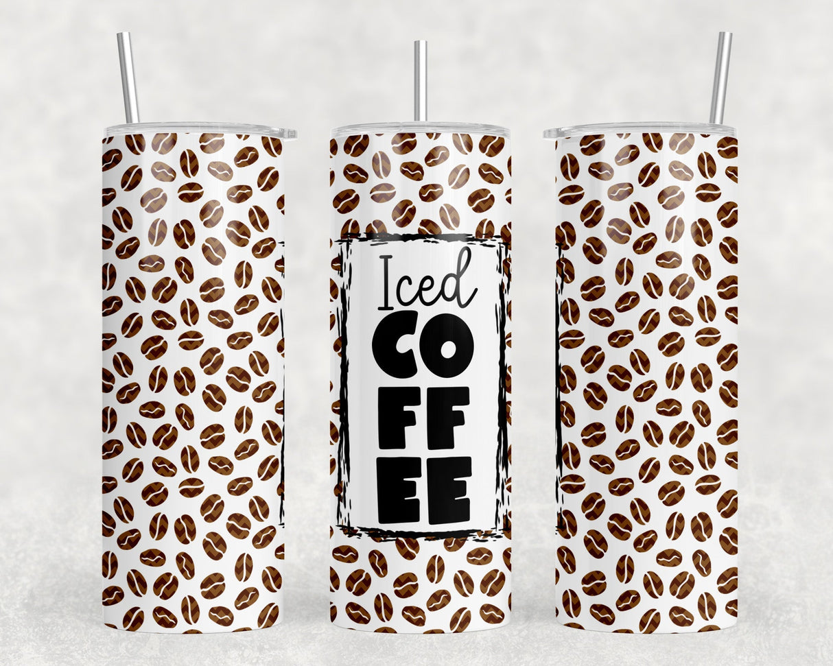 Iced Coffee|Skinny Tumbler|Optional Bluetooth Speaker| Speaker Color Varies by Rowdy Ridge Co