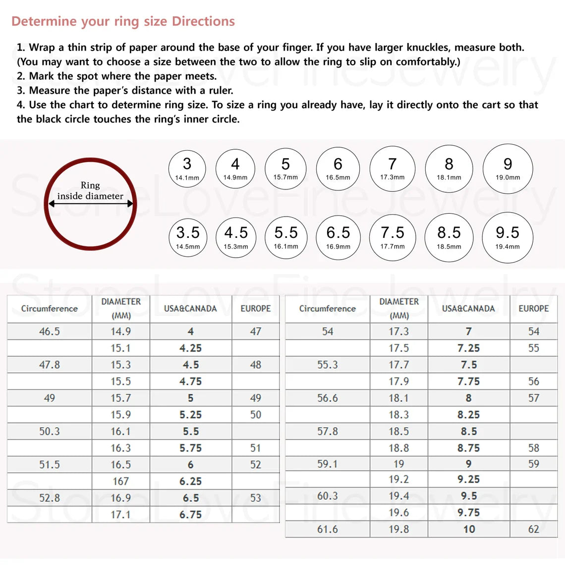 How To Measure Your Ring Size At Home -Ring Sizer - Ring size guide by VicStoneNYC Fine Jewelry