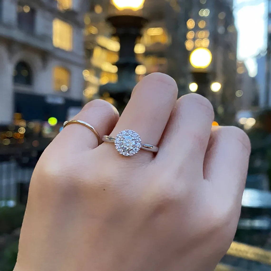 Halo Diamond Engagement Ring by VicStoneNYC Fine Jewelry