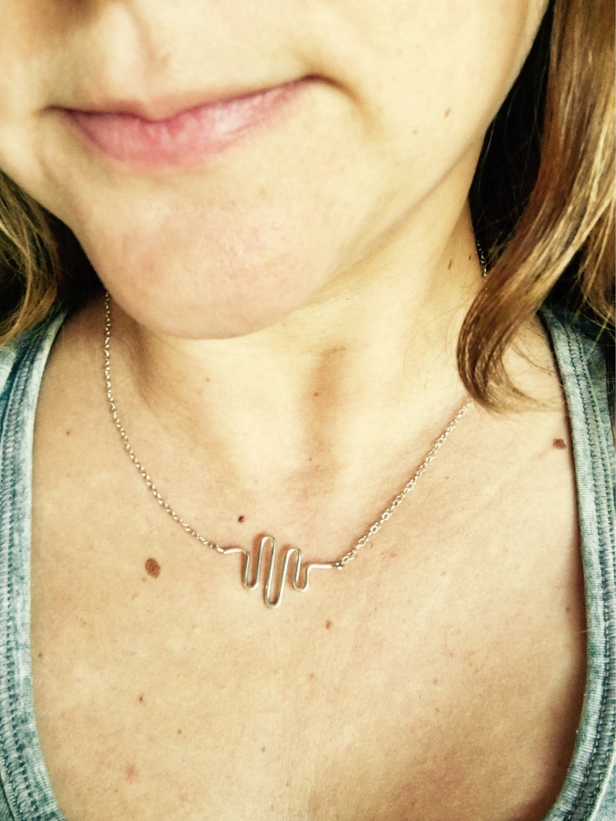 Heartbeat Necklace by Jennifer Cervelli Jewelry