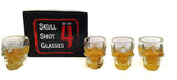 Monkey and Heroes Extra Large Skull Shot Glasses Set of 4, Use Skull Head Cup For A Whiskey, Scoth and Vodka Shot Glass, 3 Ounces by The Wine Savant - Vysn