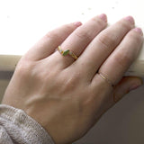 A Vintage Ring Dainty Genuine Jade and Austrian Crystal Womans Ring Antique Jade Jewelry R1032 by PVD Vintage Jewelry