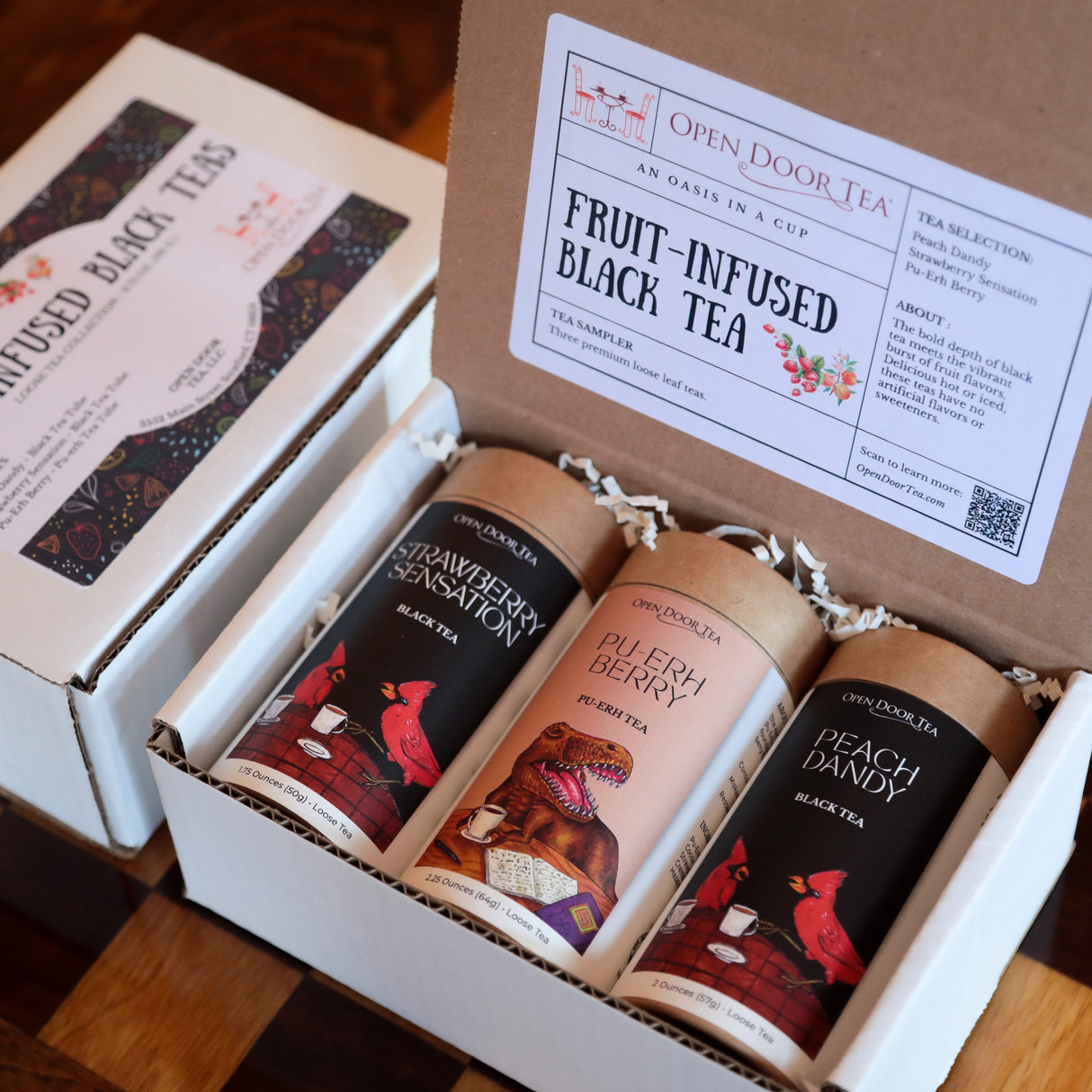 Fruit-Infused Black Tea Sampler by Open Door Tea CT