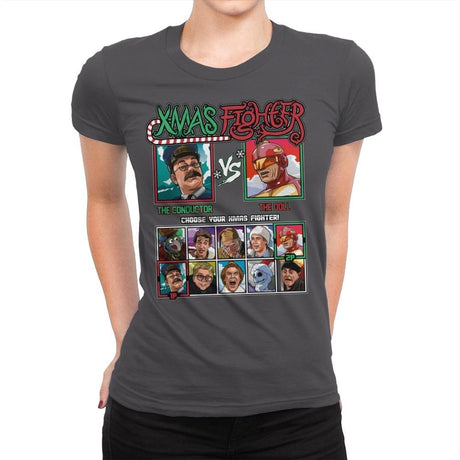 Xmas Fighter - Polar Express vs Jingle All The Way - Womens Premium by RIPT Apparel - Vysn