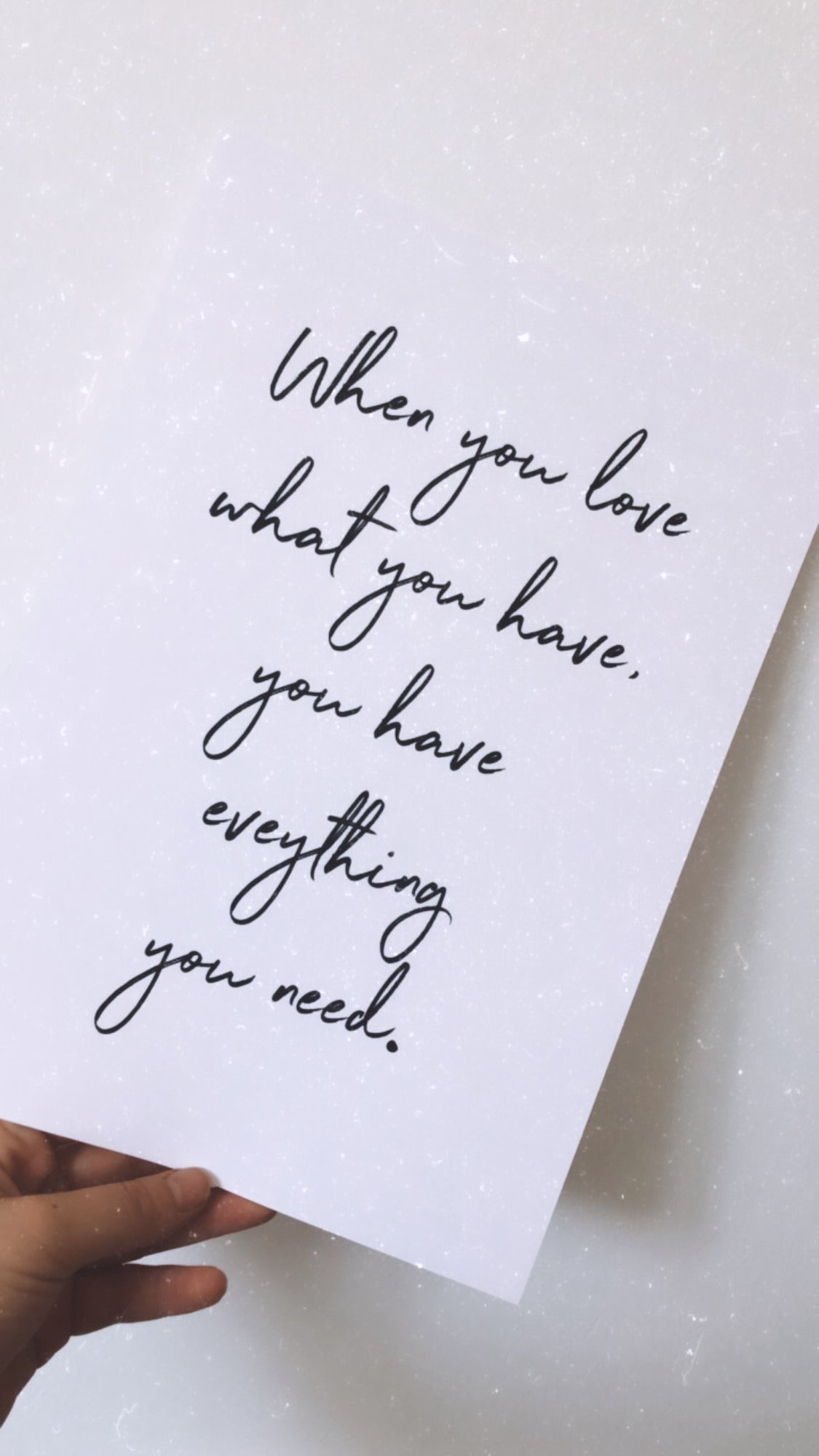 When You Love What You Have Inspirational Wall Decor Quote Print by WinsterCreations™ Official Store