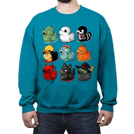 Halloween Ducks - Crew Neck Sweatshirt by RIPT Apparel - Vysn