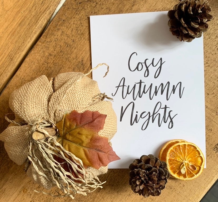 Cosy Autumn Nights Autumn Seasonal Wall Home Decor Print by WinsterCreations™ Official Store