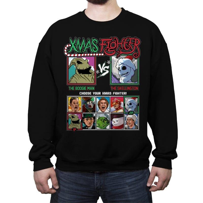 Xmas Fighter - Nightmare Before Christmas - Crew Neck Sweatshirt by RIPT Apparel - Vysn