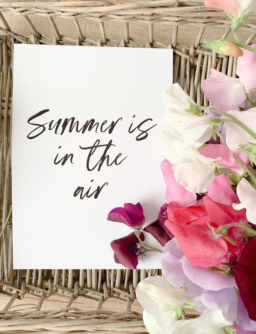 Summer Is In The Air Summer Seasonal Wall Home Decor Print by WinsterCreations™ Official Store