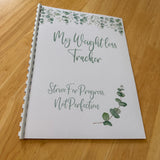 Binded Eucalyptus Leaf Weight Loss & Diet Tracker Journal A4 Diary - Up To 1 Year Measurements Goals Weigh Ins + Lots MORE! by WinsterCreations™ Official Store