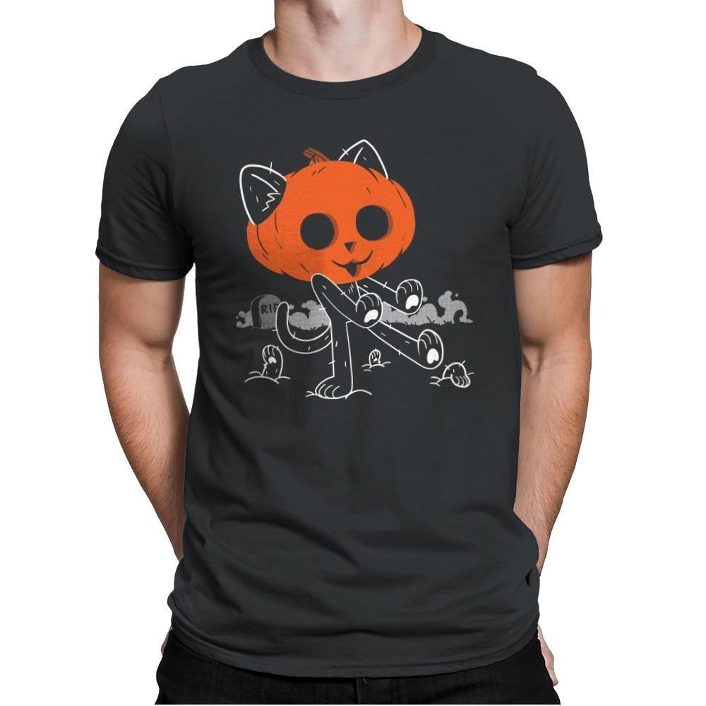 Pumpkitty Zombie - Mens Premium by RIPT Apparel - Vysn