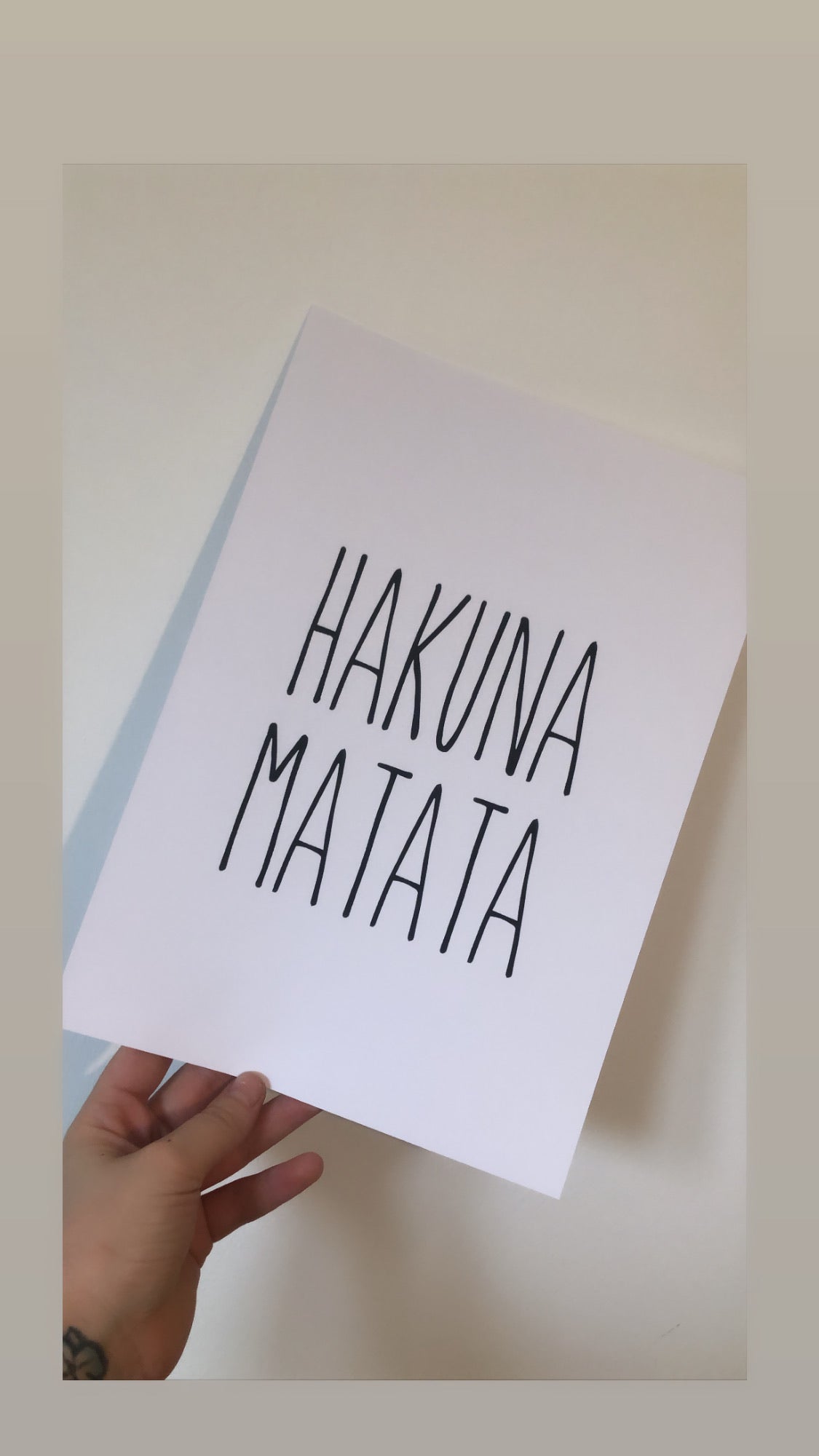 Hakuna Matata Simple Home Wall Decor Print by WinsterCreations™ Official Store