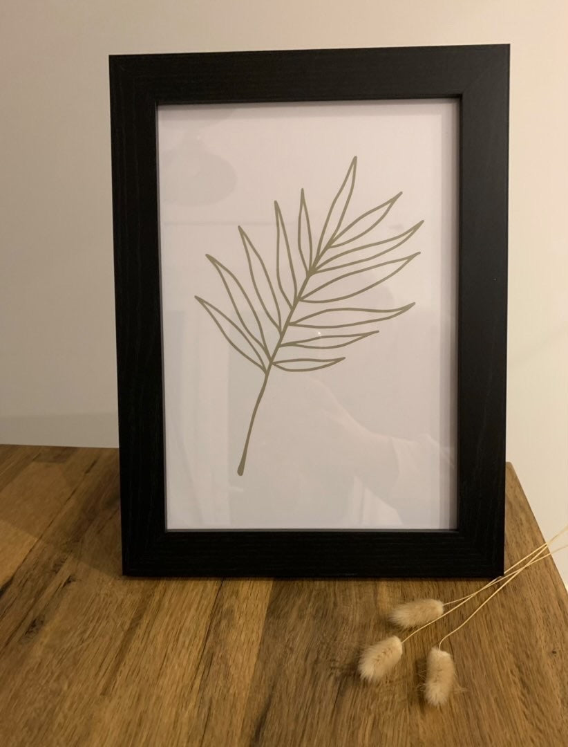 Boho Palm Leaves 2022 Boho Hippie Simple Home Wall Decor Print by WinsterCreations™ Official Store