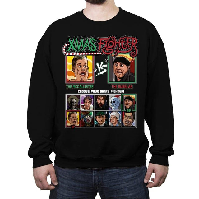 Xmas Fighter - Home Alone - Crew Neck Sweatshirt by RIPT Apparel - Vysn