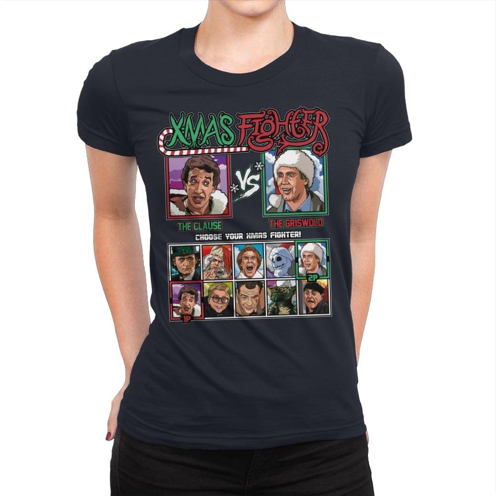 Xmas Fighter - Santa Clause vs National Lampoons Christmas Vacation - Womens Premium by RIPT Apparel - Vysn