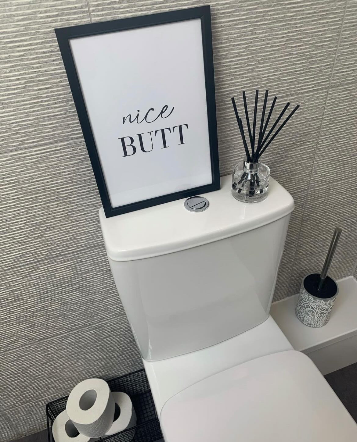 Nice Butt Bathroom Wall Decor Print by WinsterCreations™ Official Store