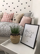 Be Our Guest Love Heart Bedroom Guest Room Wall Decor Print by WinsterCreations™ Official Store