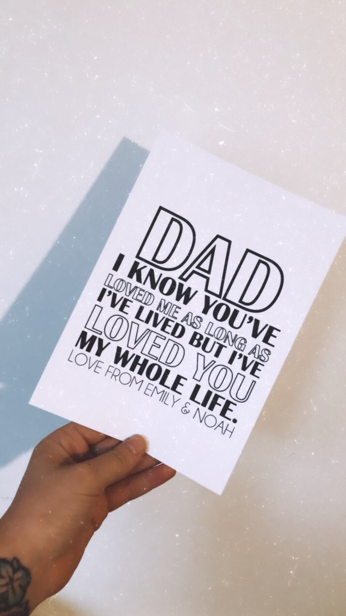 Fathers Day DAD Personalised Present Home Simple Room Wall Decor Print by WinsterCreations™ Official Store