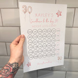 Personalised Name Countdown To Any Birthday Balloons A4 Weight Loss Diet Slimming Chart Tracker Print - st. lb Units - Laminated With Stars by WinsterCreations™ Official Store