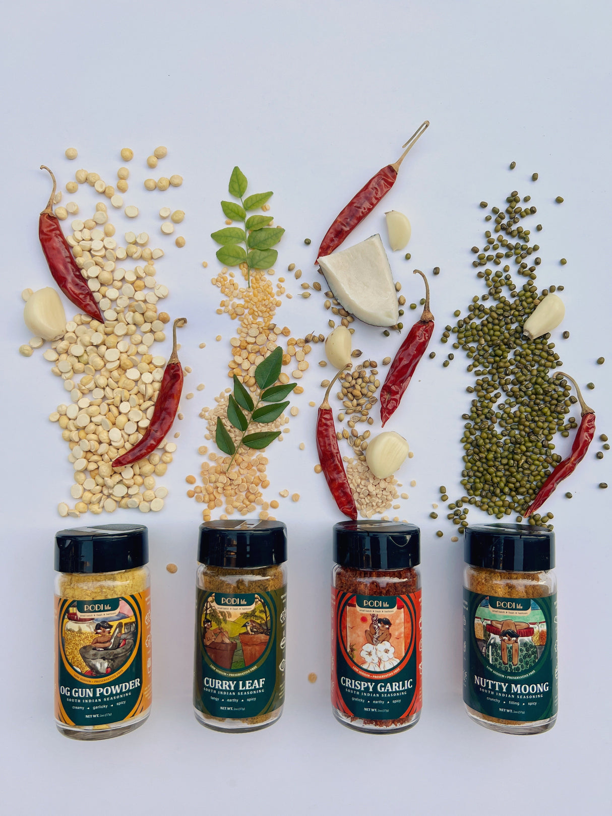 Popcorn & Veggie Seasoning Set by PODI life - South Indian Pantry