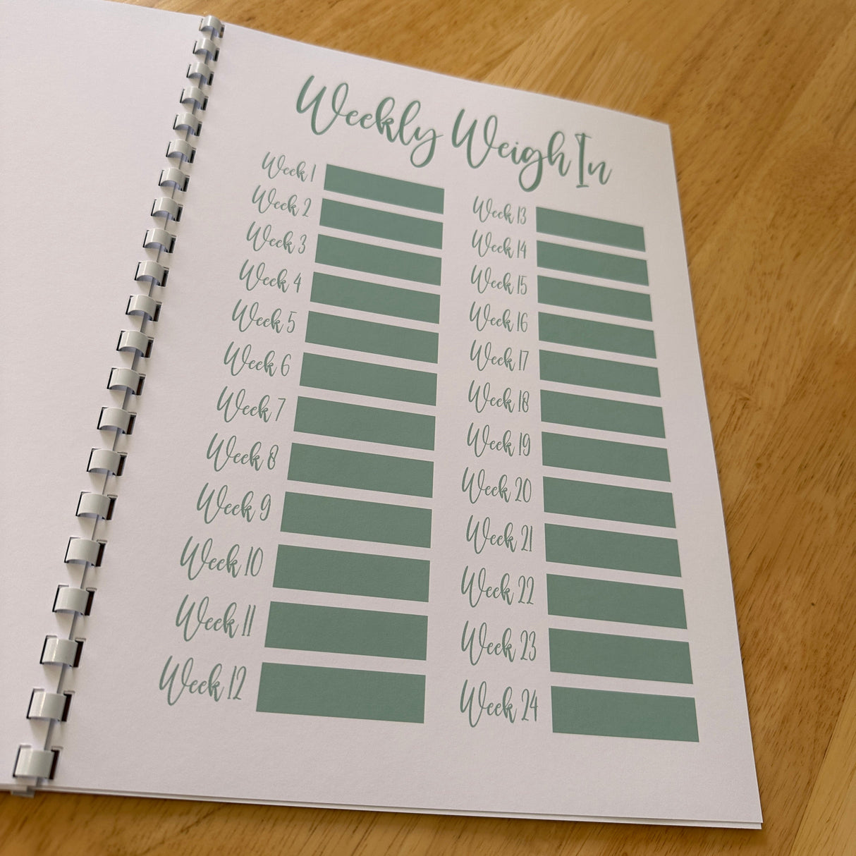 Binded Eucalyptus Leaf Weight Loss & Diet Tracker Journal A4 Diary - Up To 1 Year Measurements Goals Weigh Ins + Lots MORE! by WinsterCreations™ Official Store