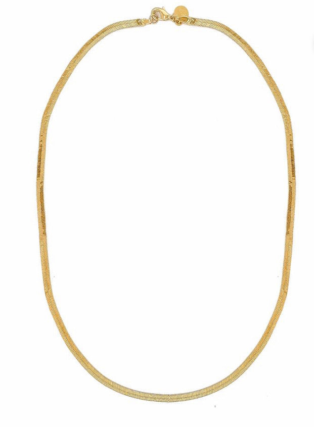 14k Gold Herringbone Chain by Eight Five One Jewelry