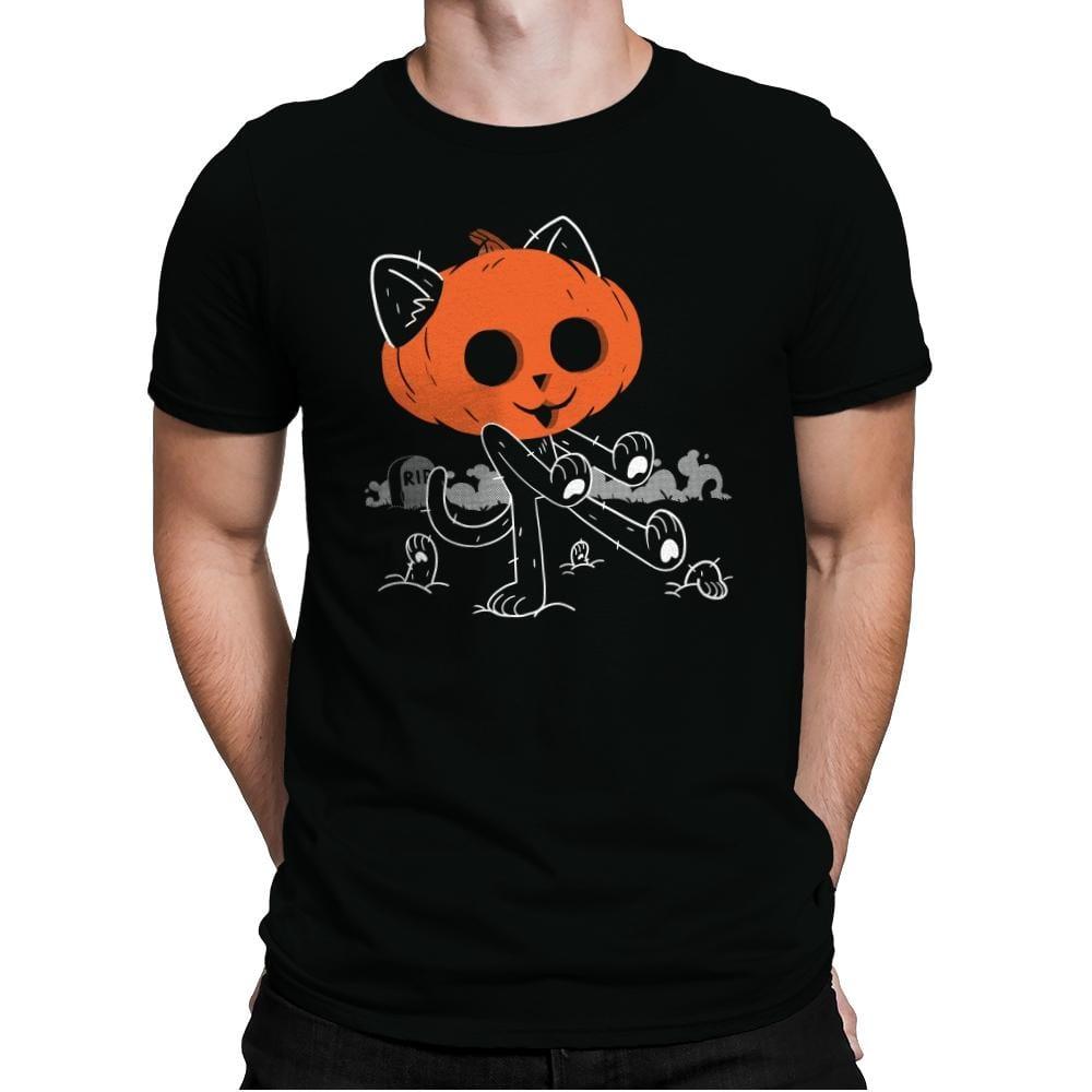 Pumpkitty Zombie - Mens Premium by RIPT Apparel - Vysn