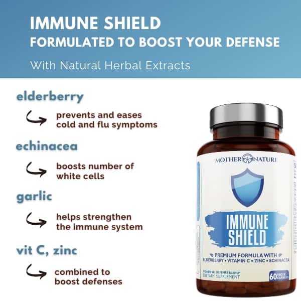 Immune Support Elderberry Capsules by Mother Nature Organics