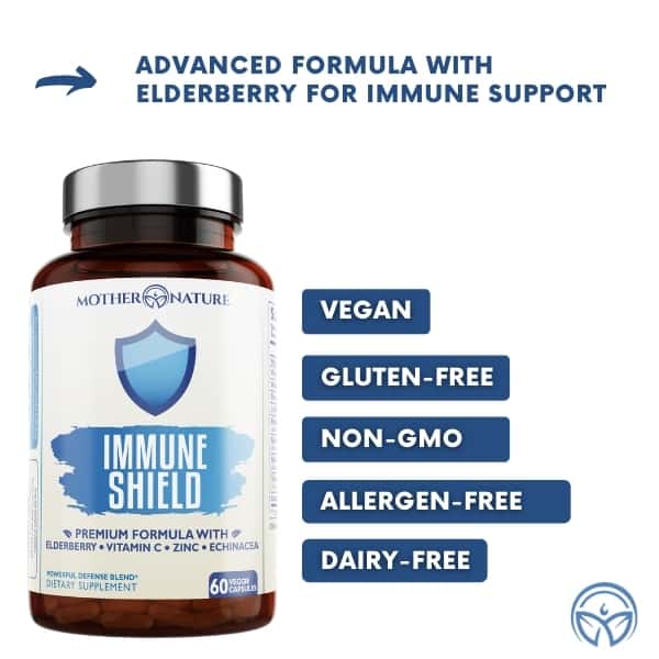 Immune Support Elderberry Capsules by Mother Nature Organics