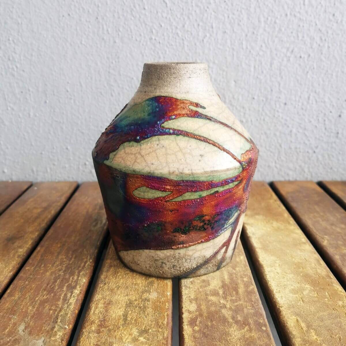 Inaka Ceramic Raku Pottery Vase by RAAQUU