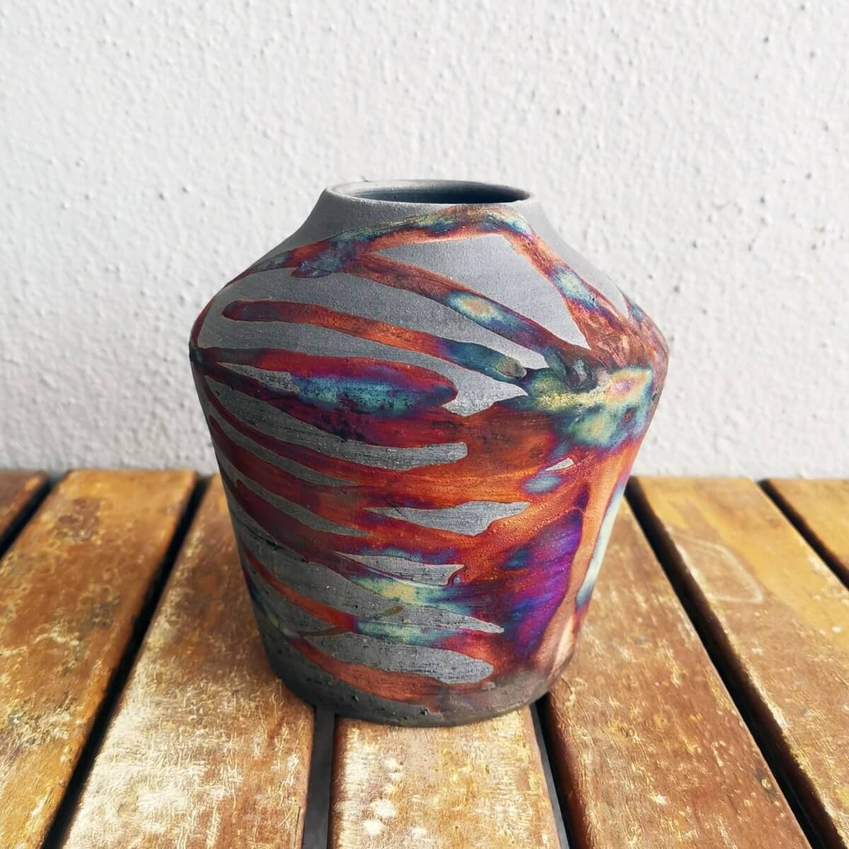 Inaka Ceramic Raku Pottery Vase by RAAQUU