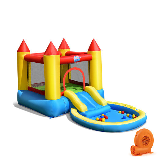 Inflatable Kids Slide Bounce House with 550w Blower