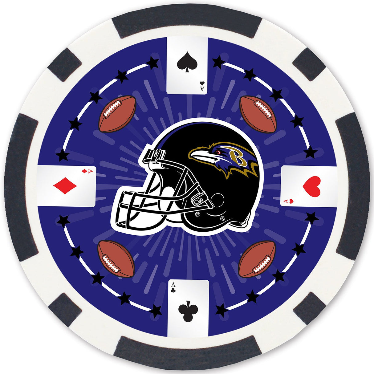 Baltimore Ravens 100 Piece Poker Chips by MasterPieces Puzzle Company INC