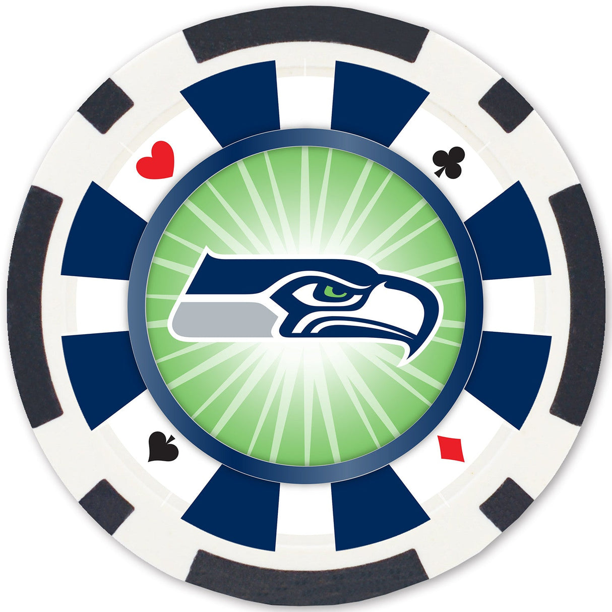 Seattle Seahawks 100 Piece Poker Chips by MasterPieces Puzzle Company INC