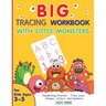 BIG Tracing Workbook with Little Monsters: Handwriting Practice and Pen Control for Kids ages 3 to 5 ** Trace Lines, Shapes, Letters and Numbers **