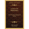 Lectures On Mathematics: The Princeton Colloquium (1913)