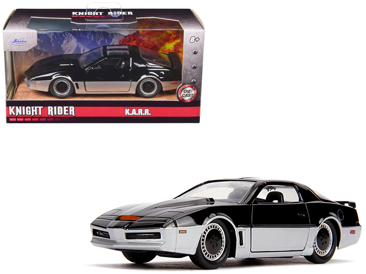 K.A.R.R. Black and Silver "Knight Rider" (1982) TV Series "Hollywood Rides" Series 1/32 Diecast Model Car by Jada