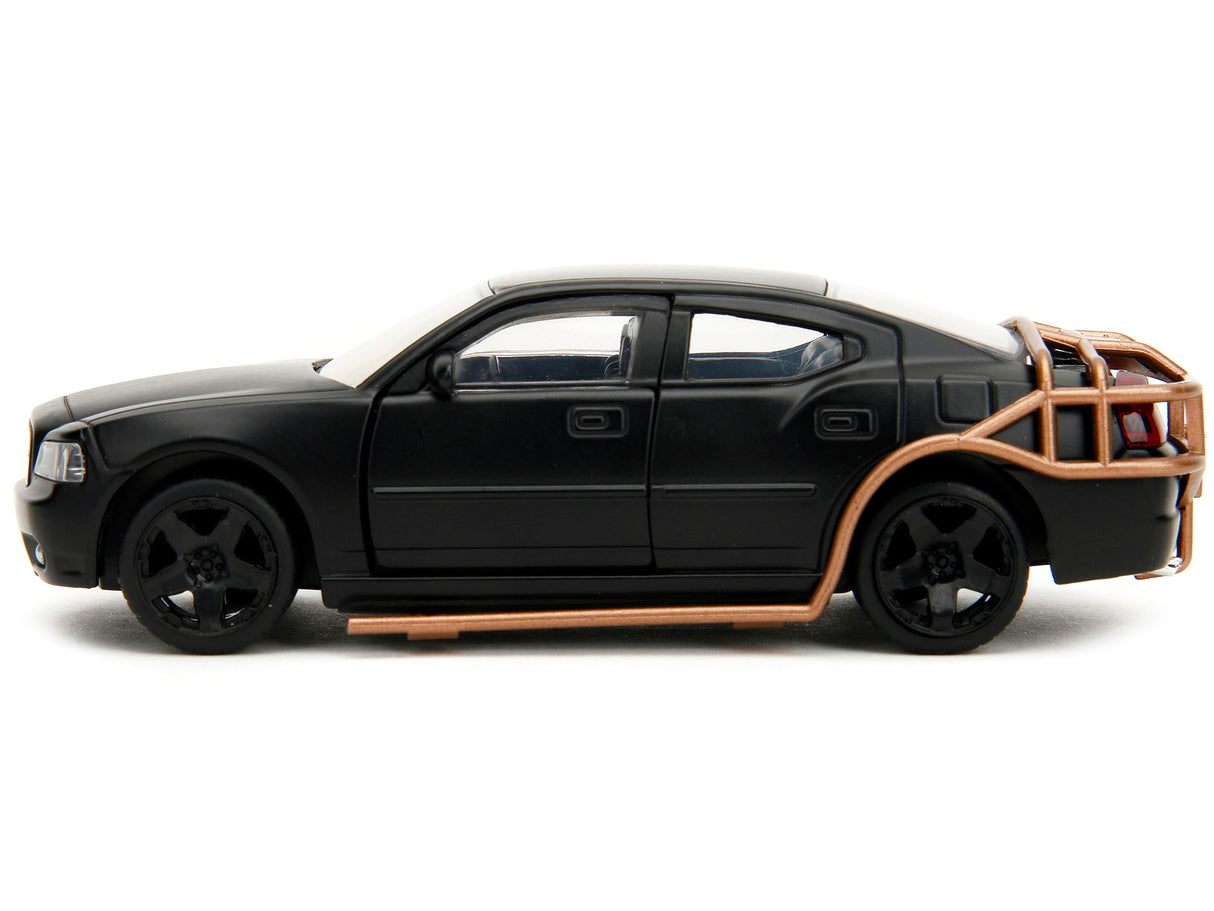 2006 Dodge Charger Matt Black with Outer Cage "Fast & Furious" Series 1/32 Diecast Model Car by Jada