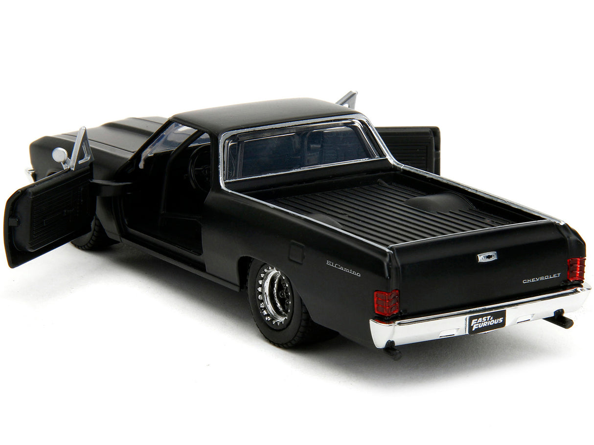 1967 Chevrolet El Camino Matt Black "Fast & Furious" Series 1/32 Diecast Model Car by Jada