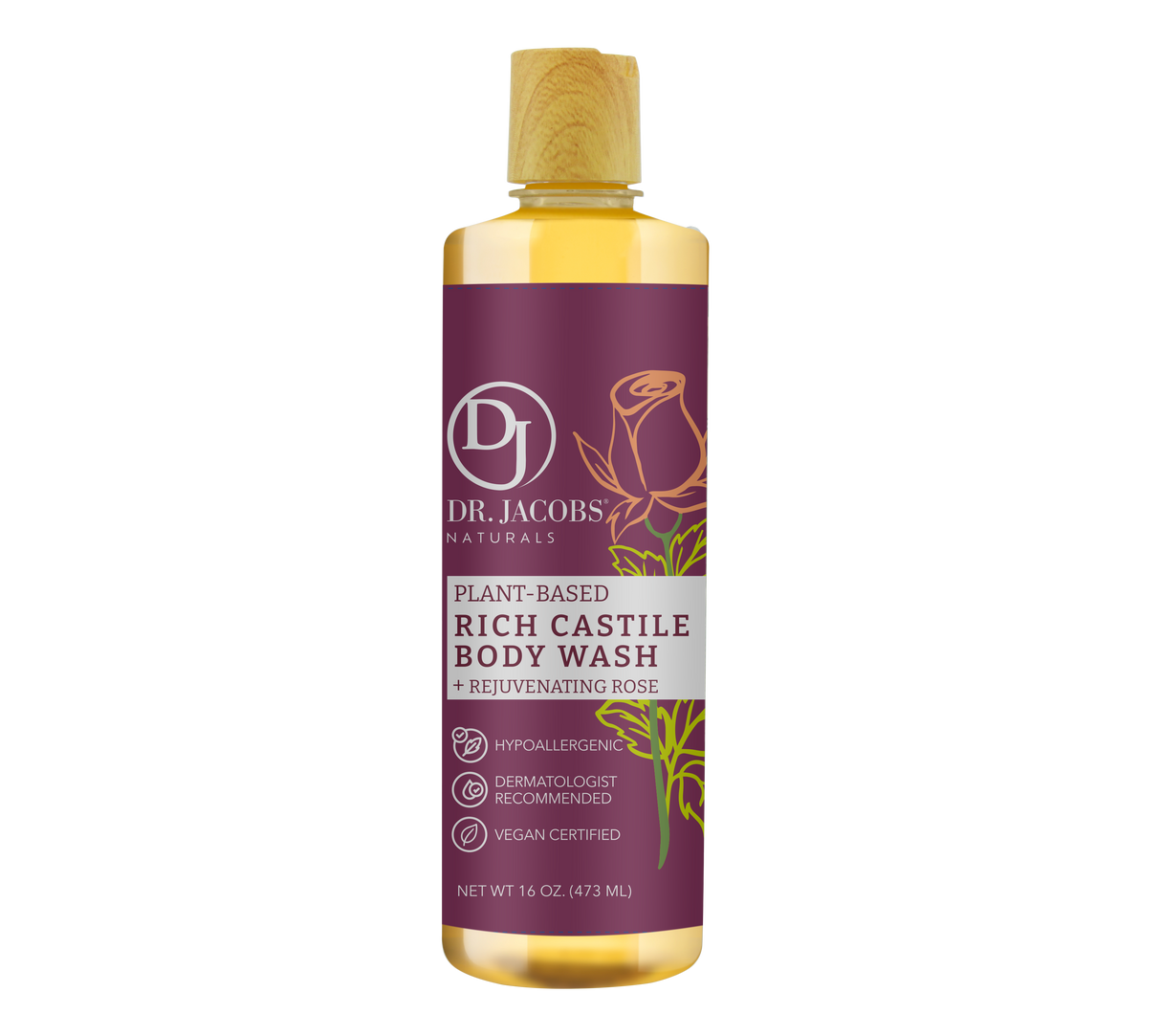 Rose Castile Body Wash by Dr. Jacobs Naturals