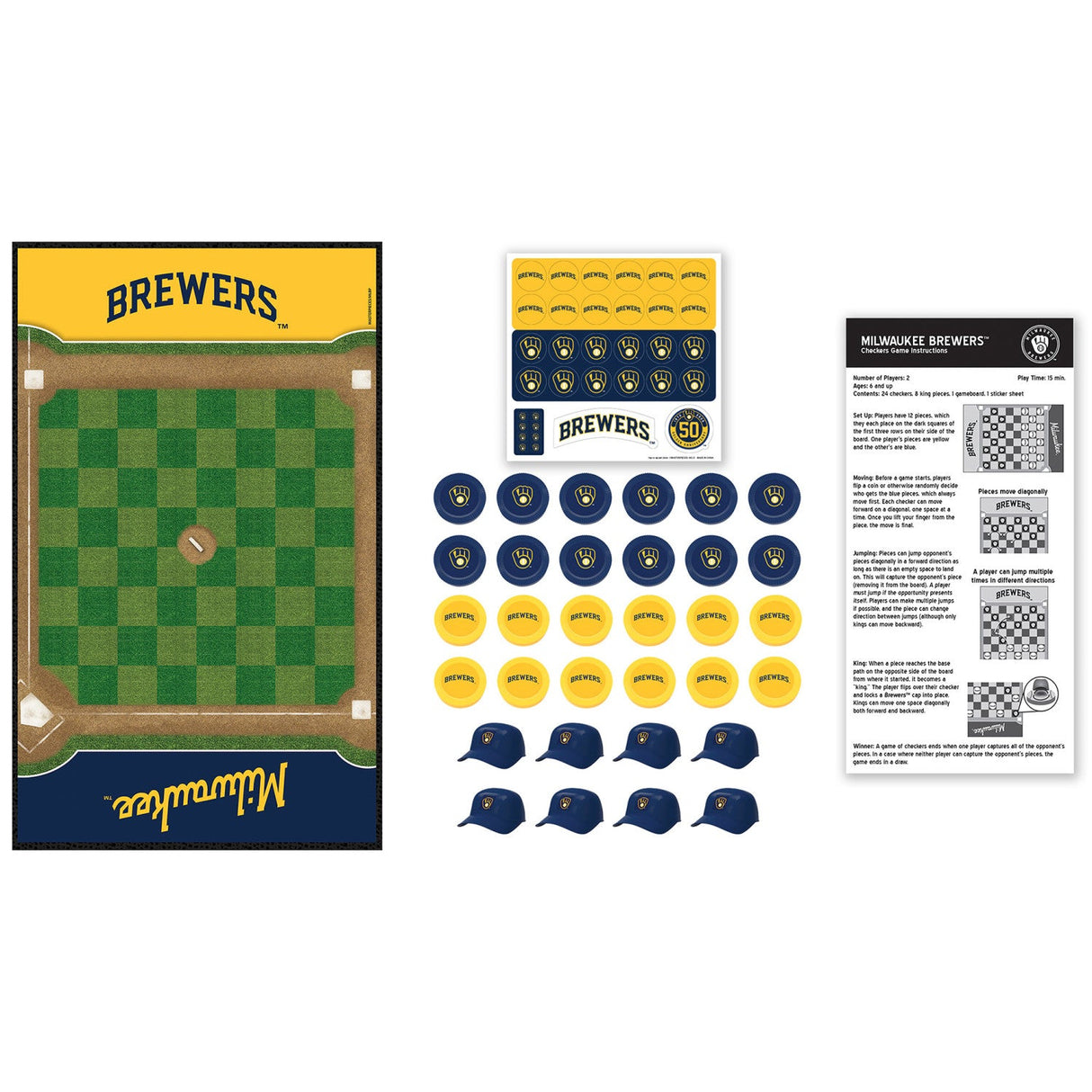 Milwaukee Brewers Checkers by MasterPieces Puzzle Company INC