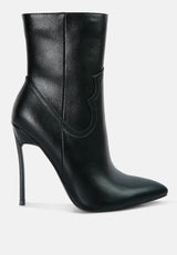 jenner high heel cowboy ankle boots by London Rag