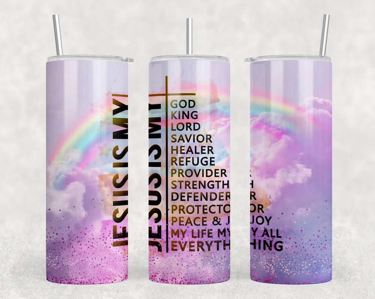 Jesus Is My |Skinny Tumbler|Optional Bluetooth Speaker| Speaker Color Varies by Rowdy Ridge Co